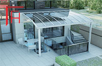 户外玻璃雨棚、阳台天台遮阳棚、休闲遮阳棚 厂家直销可定制